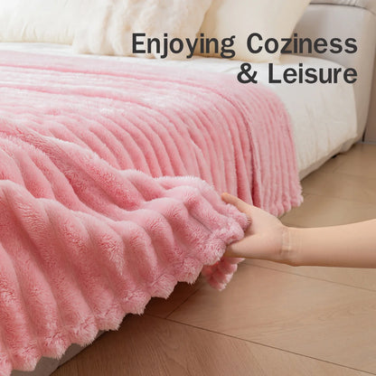 Soft Flannel Throw Blanket – Warm Cozy Nap Blanket, Christmas Gift Idea, Multi-Color Comfortable Home Bedding Cover