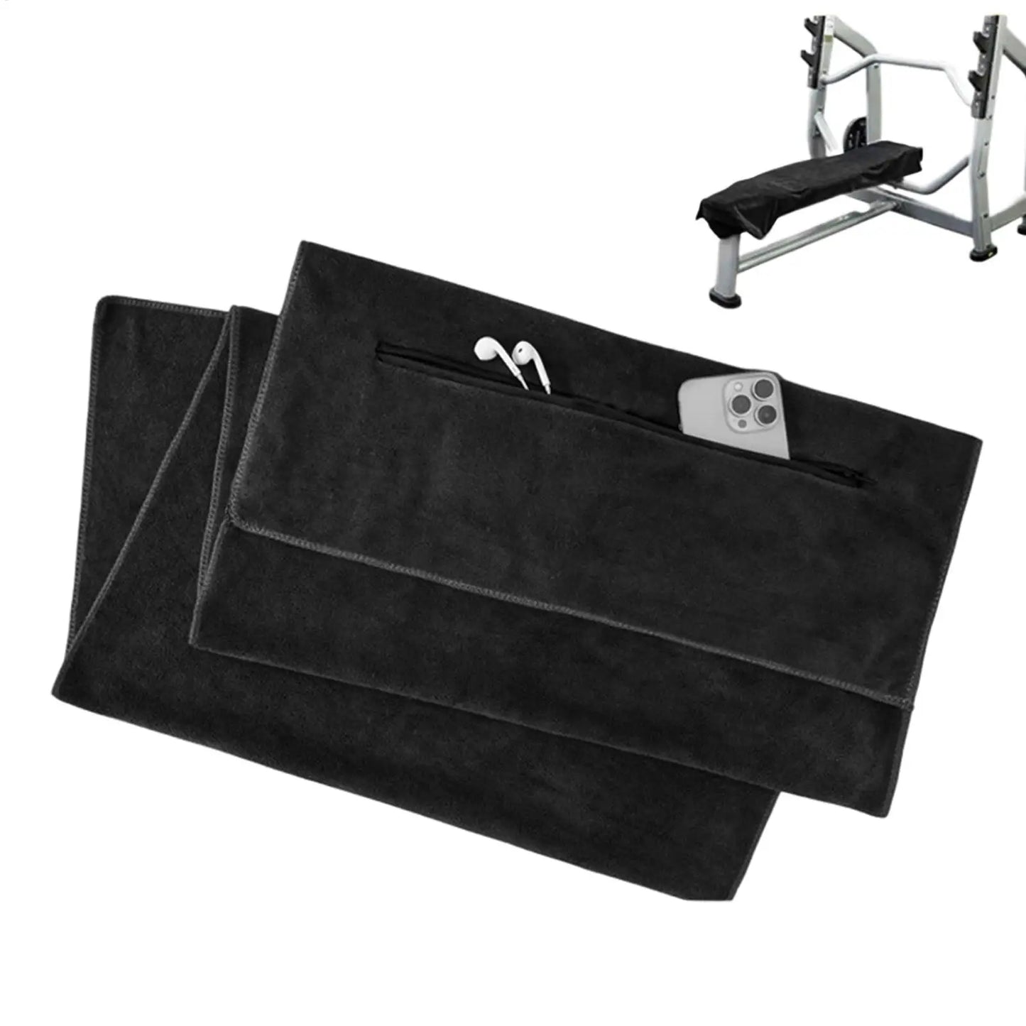 Premium Microfiber Travel Gym Towel – Super Absorbent Quick-Dry Fitness Towel for Yoga, Gym, Tennis & Multi-Purpose Mat & Bench Cover