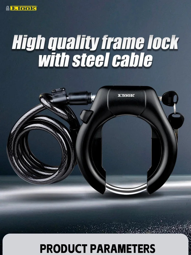 ETOOK Bike Horseshoe Lock - Anti-Theft Hardened Steel Pipe, Portable High Safety Road & Mountain Bicycle Lock