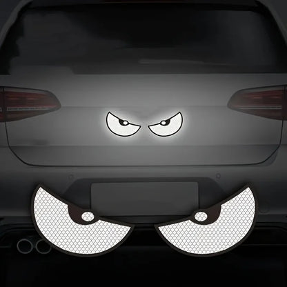 2PCS Demon Eye Reflective Stickers — Car & Motorcycle Safety Decals to Improve Night Visibility