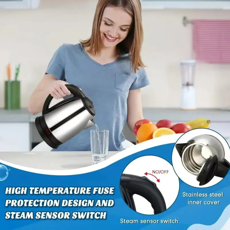 1500W Stainless Steel Smart Kettle – Whistle Kettle for Tea, Coffee, Samovar & Thermo Pot Gift