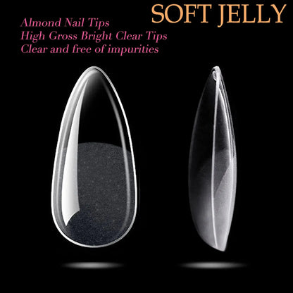 120Pcs Full Cover Press On Nail Tips: Stiletto Almond Square Coffin French False Fake Soak Off Gel Nail Extension Capsules