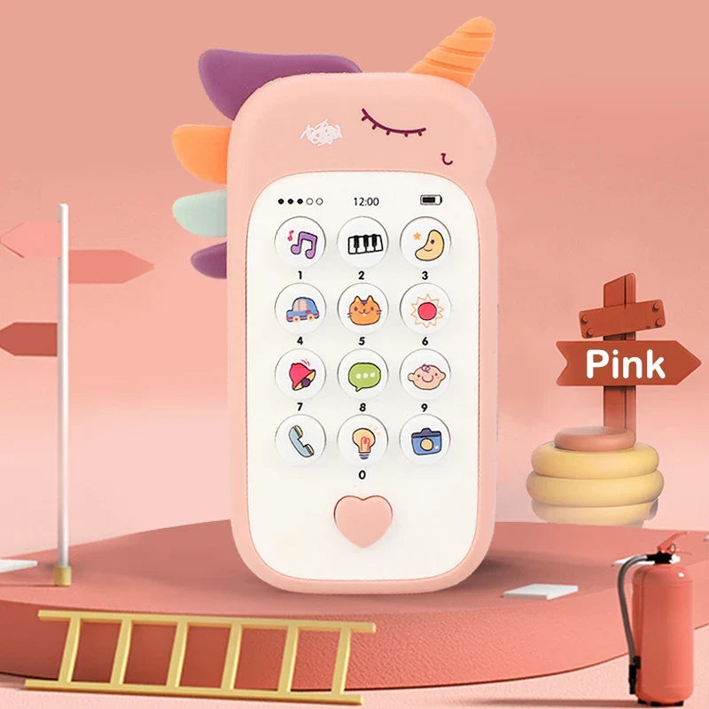 Baby Musical Phone Toy - Sound Telephone with Teether for Infants & Early Learning