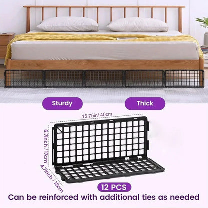 Under Couch Pet Blockers - 12-Piece Adjustable Furniture Barriers for Dogs & Cats