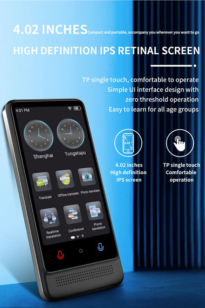 Intelligent Offline Translator – 137 Languages, AI ChatGPT Translation Device for Polish, Ukrainian, Turkish, Russian & More