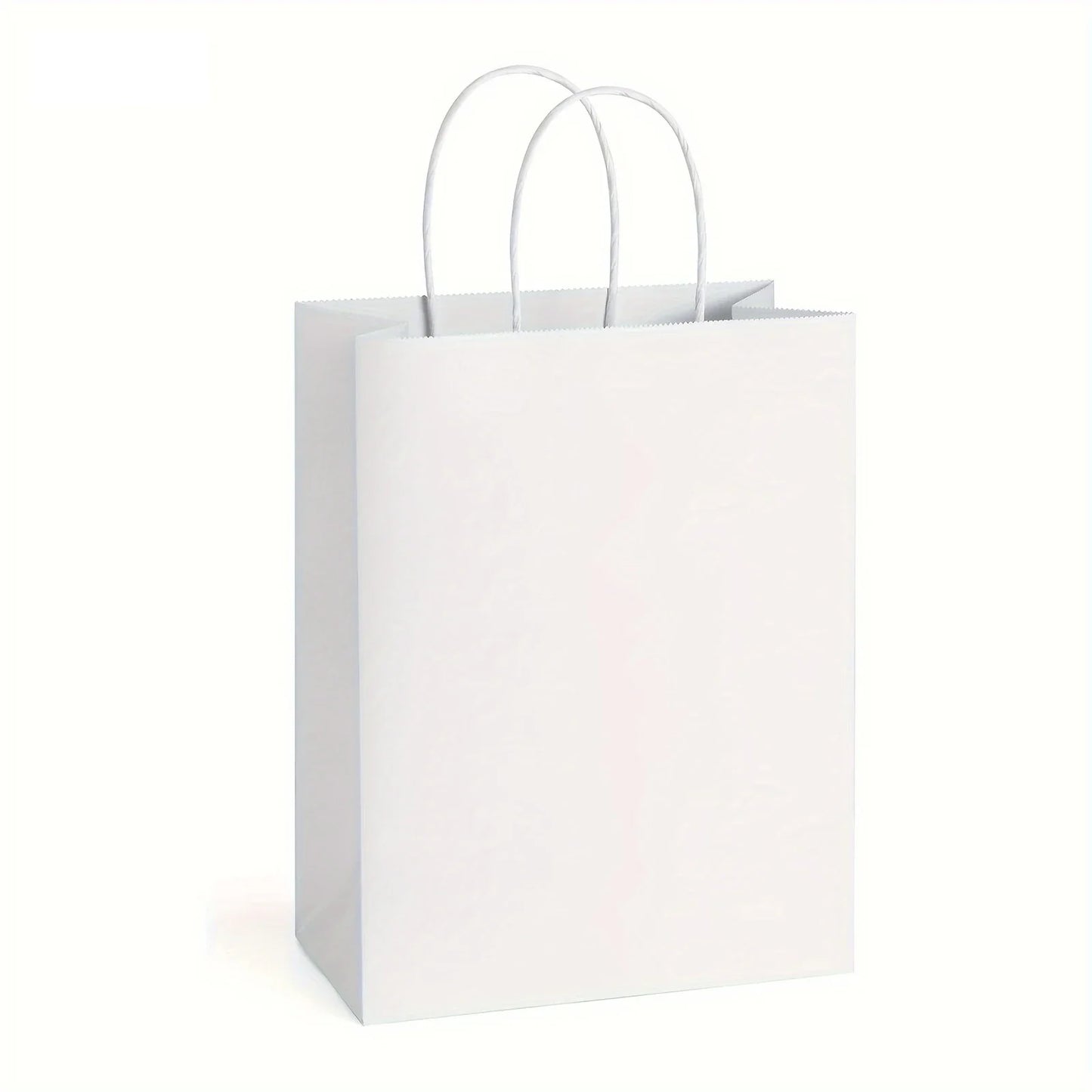 25/50pcs Brown Kraft Paper Gift Bags with Handles – Wedding, Birthday, Party Favor & Small Business Grocery Bags