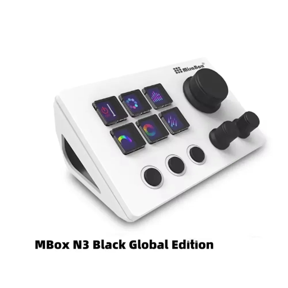 Mirabox N3 Streamdeck Keypad — Mini Customizable Macro Keyboard with Screen & Knob for Desktop