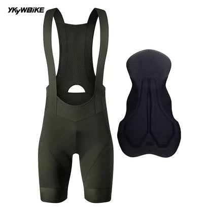 Ykywbike Men's Cycling Bib Shorts – Padded Quick-Dry Bike Tights for 6-Hour Rides, Outdoor Cycling Clothing