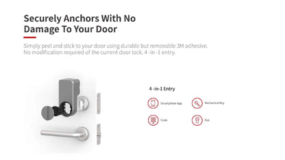 A1 Pro Max Bluetooth Smart Door Lock – Tuya APP Remote Control, Keyless Unlock, DIY Easy Installation for Smart Life