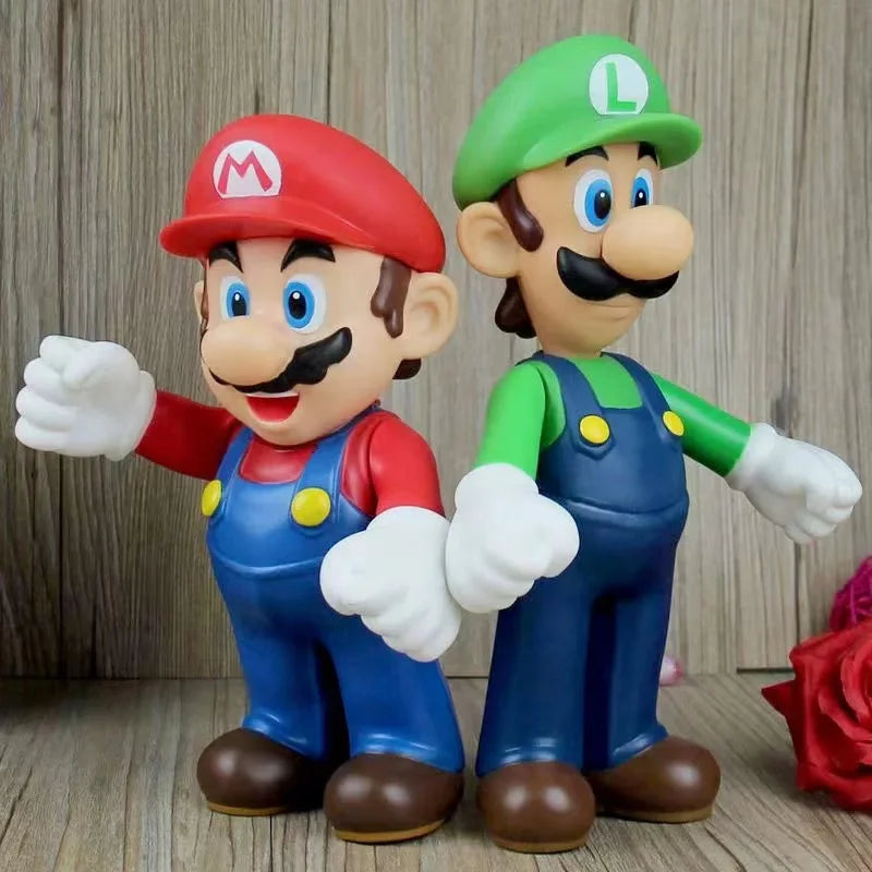Anime Mario Super Brothers Action Figure – White Mushroom Collectible Toy Doll for Kids Birthday Gift