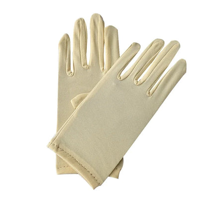 Women’s Satin Summer Gloves – Thin Breathable Solid Color UV Sun Protection Gloves for Driving, Dance & Ceremonial Performance