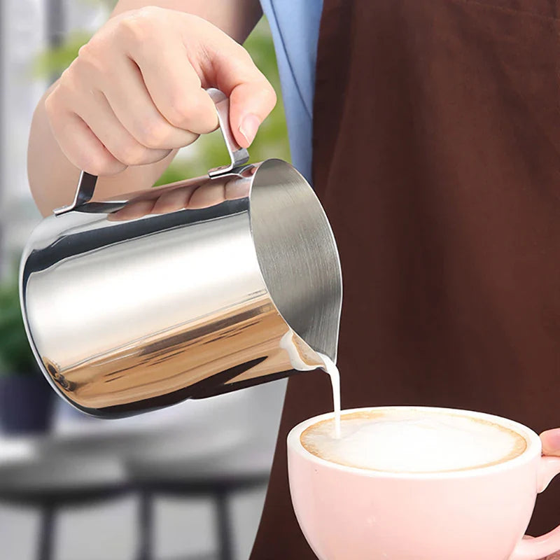 Stainless Steel Milk Frothing Pitcher Jug – 100ML–2000ML Espresso Barista Latte & Cappuccino Cream Foam Maker Cup