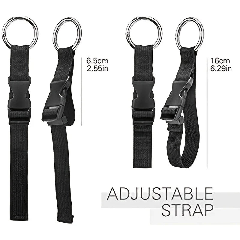 Travel Luggage Fixed Strap - Portable External Strap with Release Buckle, Add-A-Bag Luggage Strap and Jacket Holder for Backpacks