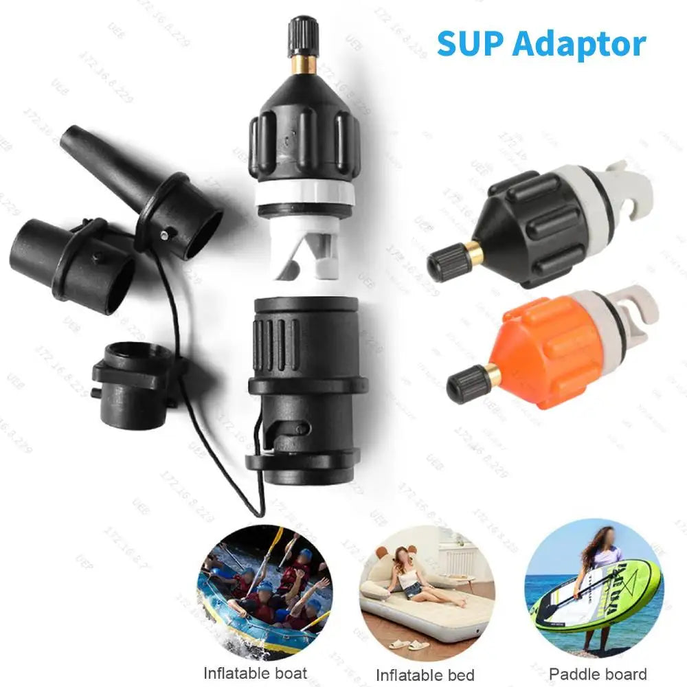 Air Valve Adapter for Inflatable Pump – SUP Board, Kayak, Paddle Boat, Tire Air Compressor Connector