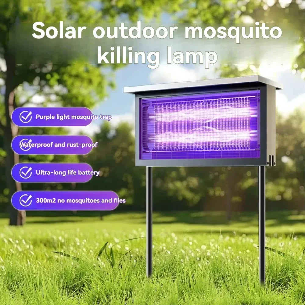 JOYINLED Solar Mosquito Killer Lamp – IP65 Waterproof Outdoor UV Insect Trap Light for Garden, Yard & Patio with Metal Flame-Retardant Design