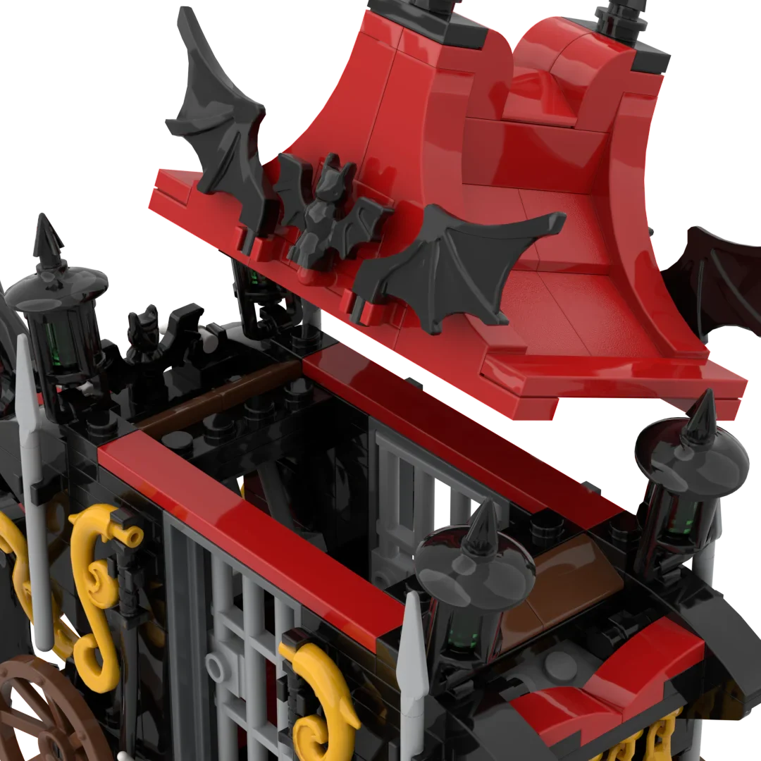 DIY Medieval Carriage Building Kit – Vampire Wagon MOC Brick Toy for Boys Birthday Gift