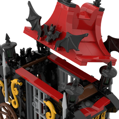 DIY Medieval Carriage Building Kit – Vampire Wagon MOC Brick Toy for Boys Birthday Gift