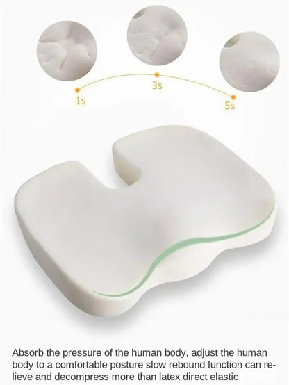 Orthopedic Memory Foam Seat Cushion – Hemorrhoid Relief, Car & Office Chair Lumbar Support, Breathable Pain Relief Pillow