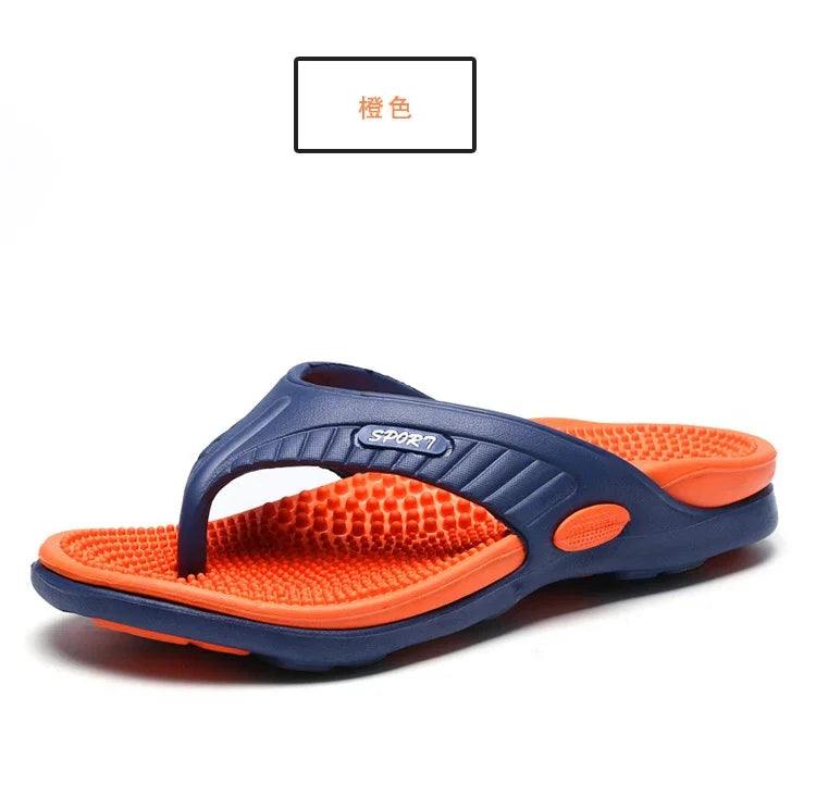 YRZL Summer Men’s Flip Flops - 2024 Soft Bottom Non-Slip Beach Sandals, Comfortable Outdoor Slide Slippers