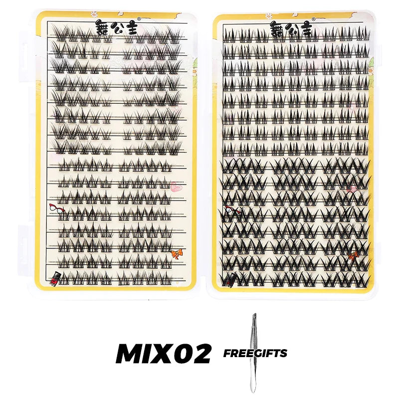Individual Lash Extensions Kit – DIY Cluster Eyelash Book, False Lashes for Home Makeup