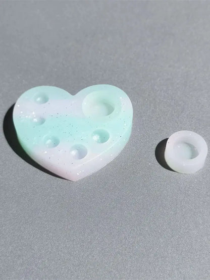 Libeauty Mini Silicone Palette – 6-Function Tray for Lash Lift, Tint, Brow Lamination & Eyelash Perm Makeup Tools