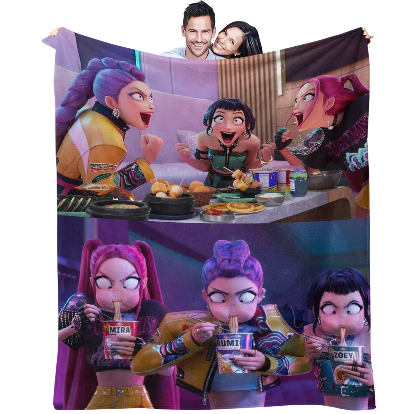 K-Pop Demon Hunters Flannel Blanket – 31 Styles Anime Throw for Home, Travel & Camping Fan Gift