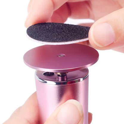 Smooth Feet, Anywhere: USB Rechargeable Wireless Electric Foot File - Cuticle Callus Remover Machine Pedicure Tools for Foot Heel Care, Includes Sandpaper