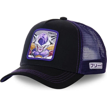 Dragon Ball Son Goku Embroidered Cap - Adjustable Hip Hop Trucker Mesh Sun Visor Hat for Men & Travel