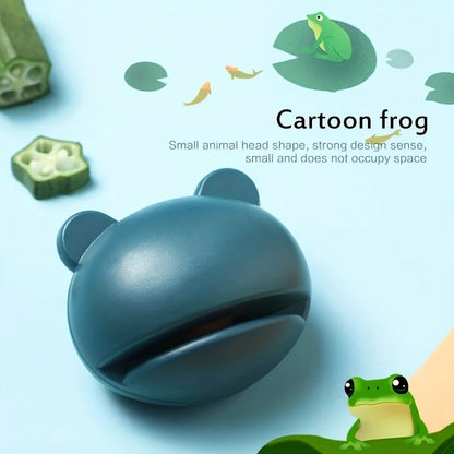 Kitchen Knife Sharpener — Mini Portable Multifunction Sharpening Stone, Cartoon Frog Ear Design for Household and Outdoor Use