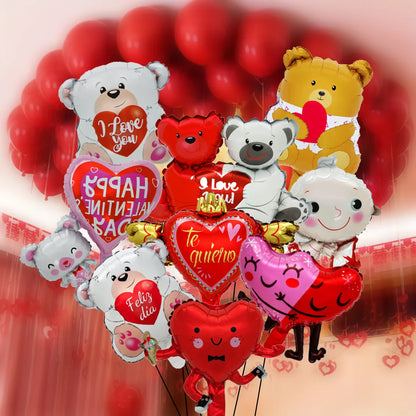 10PCS Valentine’s Day Mini Love Bear Balloons – Cute Wedding, Engagement & Birthday Party Decorations
