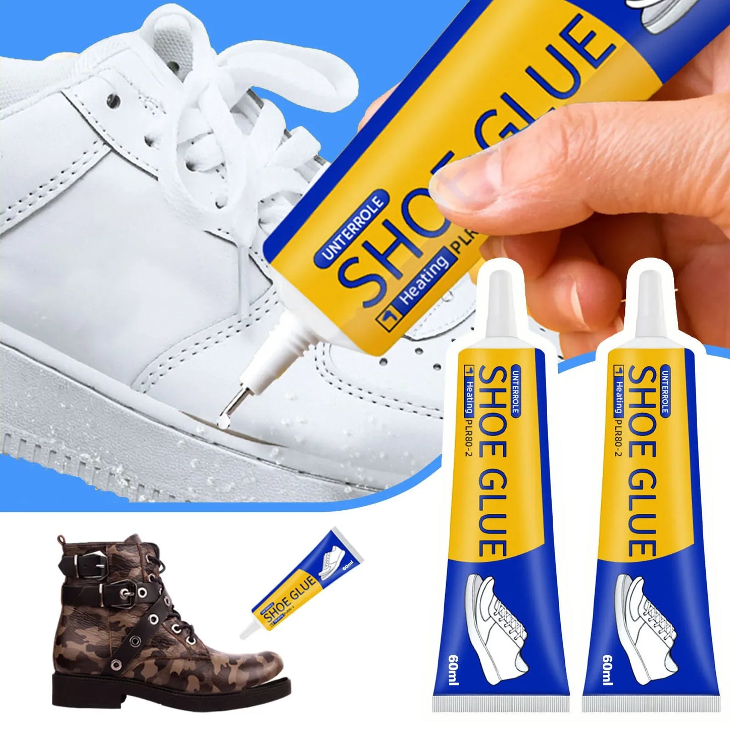 Clear Shoe Repair Adhesive – Low Odor Strong Resin Glue for Shoes & Boots