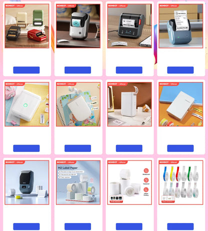 NIIMBOT B1 Portable 2-Inch Thermal Label Printer – Mini Bluetooth Adhesive Sticker Maker for Smartphone & PC