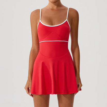 Women’s Tennis Dress - Pocketed Golf Skirt Anti-Shorts Yoga & Badminton Activewear Outfit