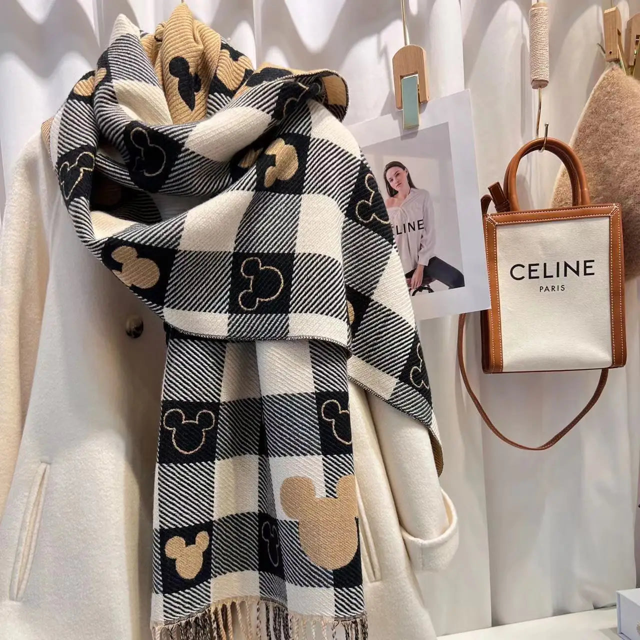 2025 Luxury Women’s Winter Cashmere Scarf — Warm Pashmina with Tassels, Printed Long Shawl, Thick Foulard Bufanda