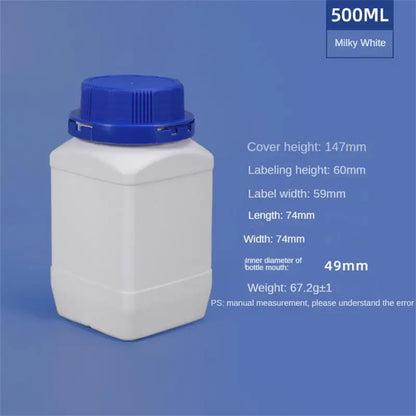 Empty Plastic Bottles 250ML/500ML/1L — HDPE Liquid, Cosmetic, Food & Chemical Storage Containers