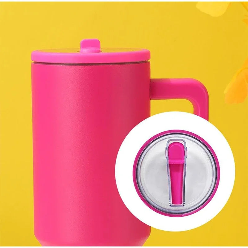 Spill-Proof Cup Cover for Stanley 40oz – Replaceable Environmental Protection Spiral Straw Cover Accessory