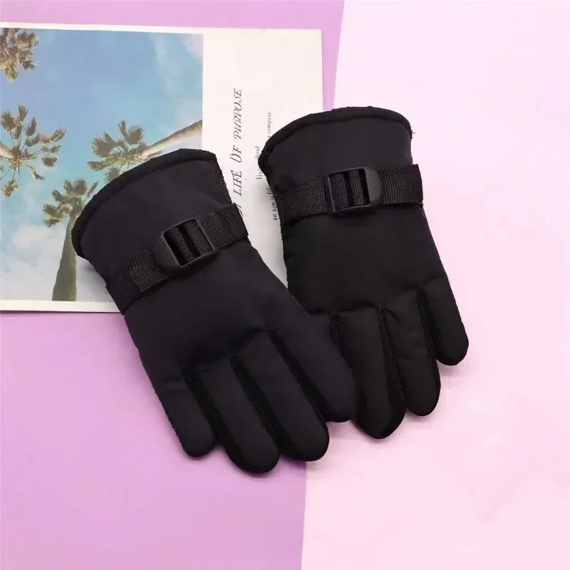 Kids Waterproof Winter Gloves – Full Finger Thermal Snow Mittens for Boys & Girls Aged 3-13