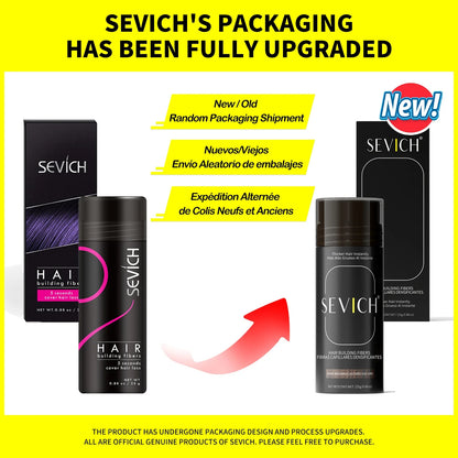 SEVICH Hair Building Fiber Set – Hair Loss Concealer for Sparse or Bald Spots with Keratin Fiber Powder Applicator