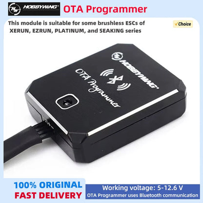 Hobbywing OTA Bluetooth Programmer Module for Xerun, Ezrun, Seaking Brushless ESC – RC Car, Boat, Drone Accessories
