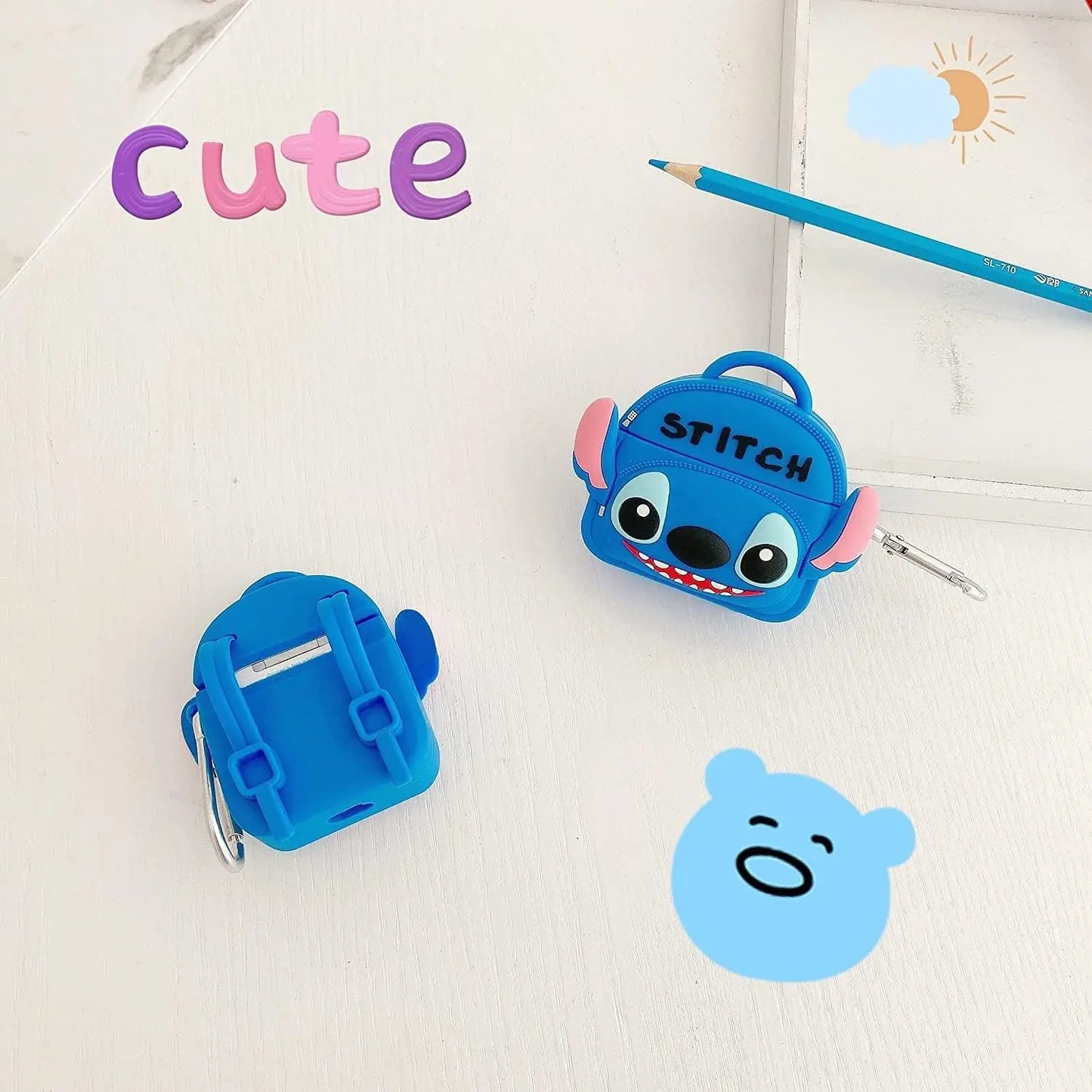 Backpack Stitch Silicone Case for AirPods 1/2/3/4 & Pro/Pro 2 — Cute Protective Earphone Cover