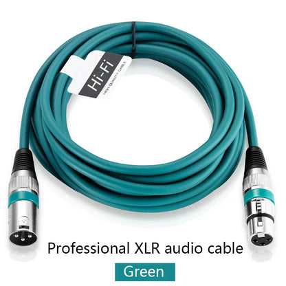 Professional XLR Male to Female Microphone Extension Cable – Balanced 3-Pin Audio Line for Recording, Mixer & Speakers