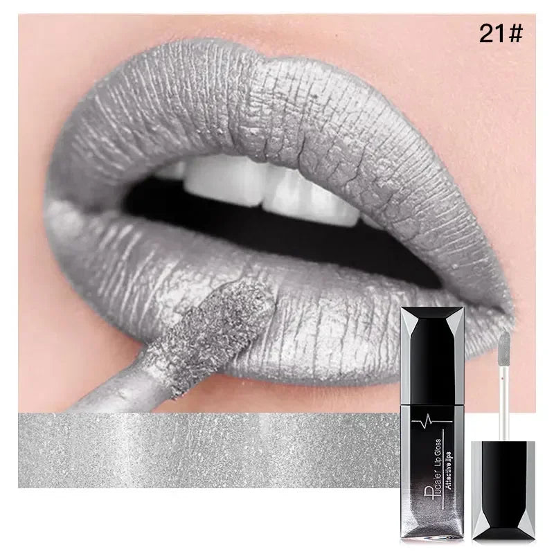Pudaier Waterproof Matte Lip Gloss – Liquid Lipstick in Nude, Purple, Black Rose Shades