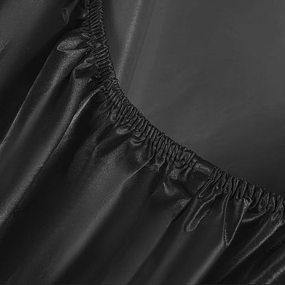 Waterproof Fitted Mattress Sheet - Anti-Slip Elastic Band Bed Cover with Adjustable Fit