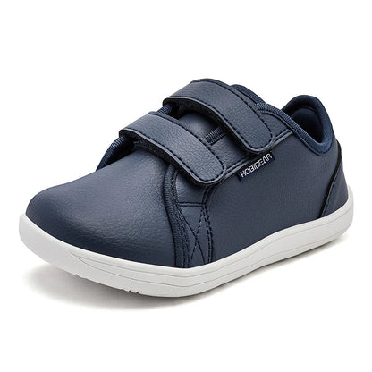 HOBIBEAR Kids Barefoot Shoes – Wide Toe Minimalist Sneakers for Boys & Girls, Lightweight, Hook Loop, Artificial Leather