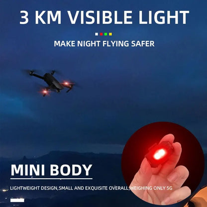 Universal Strobe Light – LED Anti-Collision Warning Light for Motorcycle, Scooter, Car – 7 Color Drone Flash Turn Signal Indicator