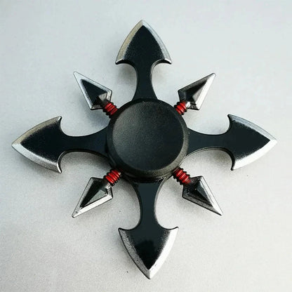 Creative Tri-Spinner Fidget Toy – Zinc Alloy Ninja Shuriken Sharingan Hand Spinner Stress Reliever for Kids