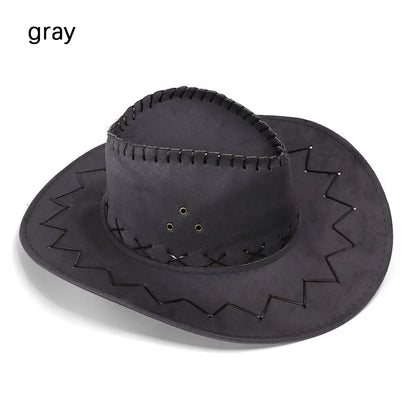 Unisex Western Cowboy Hat – Suede Cowgirl & Cowboy Style for Fashion & Party Wear
