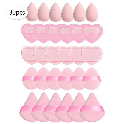 15/30/60 Mini Makeup Sponges – Beauty Powder Puff for Concealer, Liquid Foundation & Face Cosmetics
