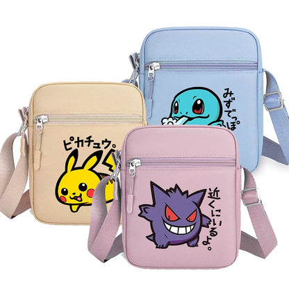 Pokemon Pikachu Cartoon Shoulder Bag – Large Crossbody Messenger Bag for Boys & Girls School Handbag