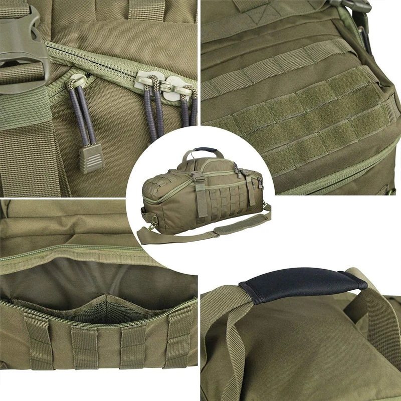 LQARMY Tactical Military Backpack – 30L/45L/80L 3-in-1 Gym, Camping, Travel Bag